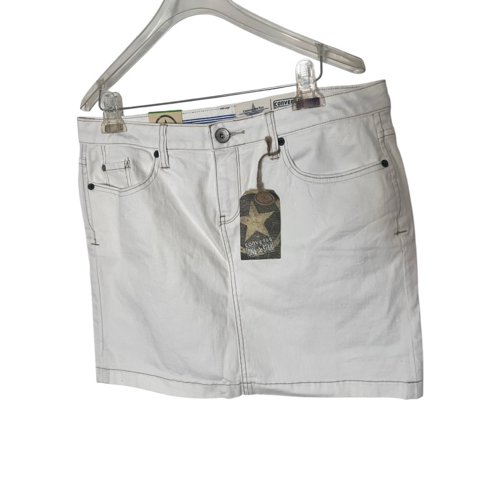 Vintage Converse White Denim Skirt sz 12 NWT